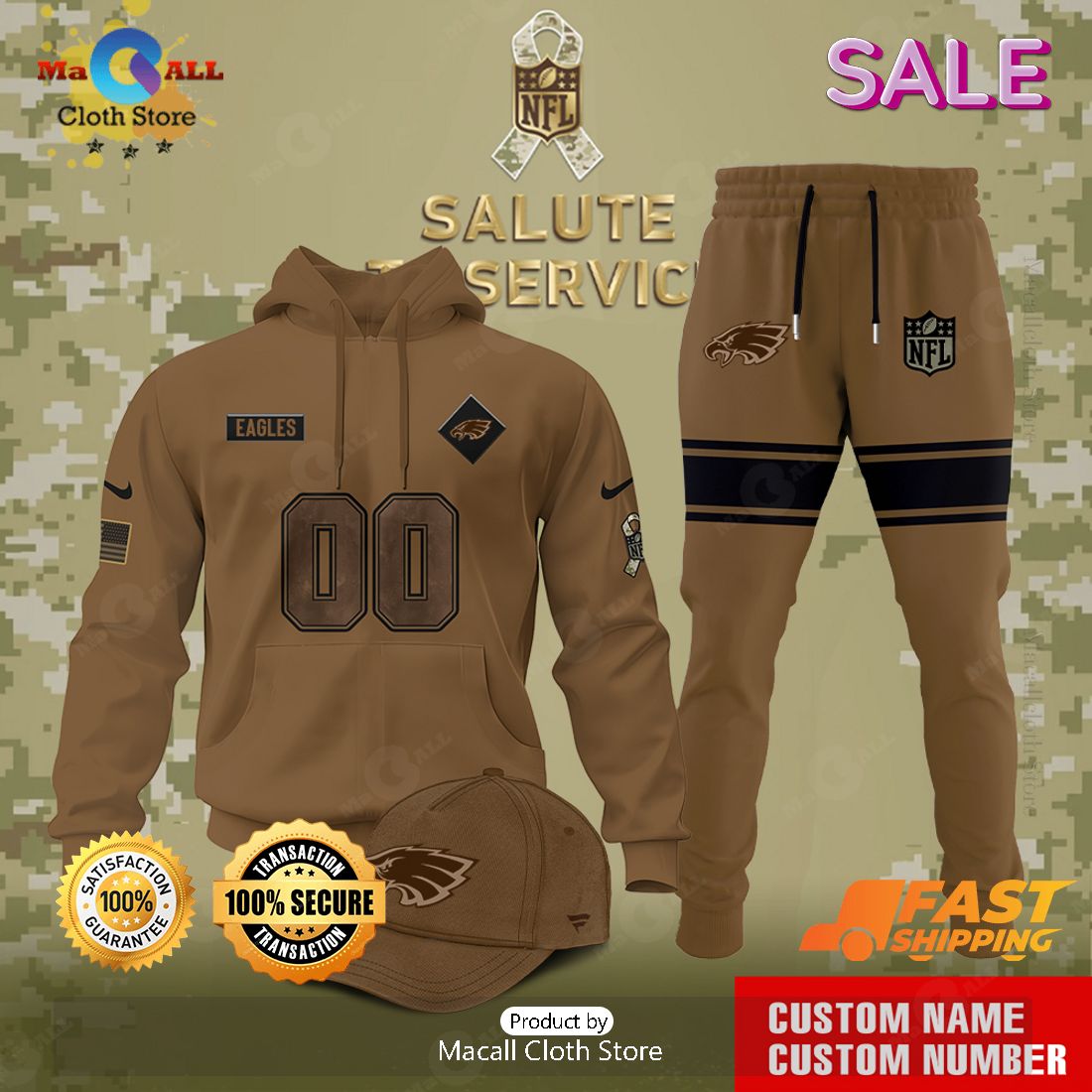 Personalized Philadelphia Eagles Salute To Service Veterans Day Hoodie 3D, Long Pant Personalized Philadelphia Eagles Salute To Service Veterans Day Hoodie 3D, Long Pant