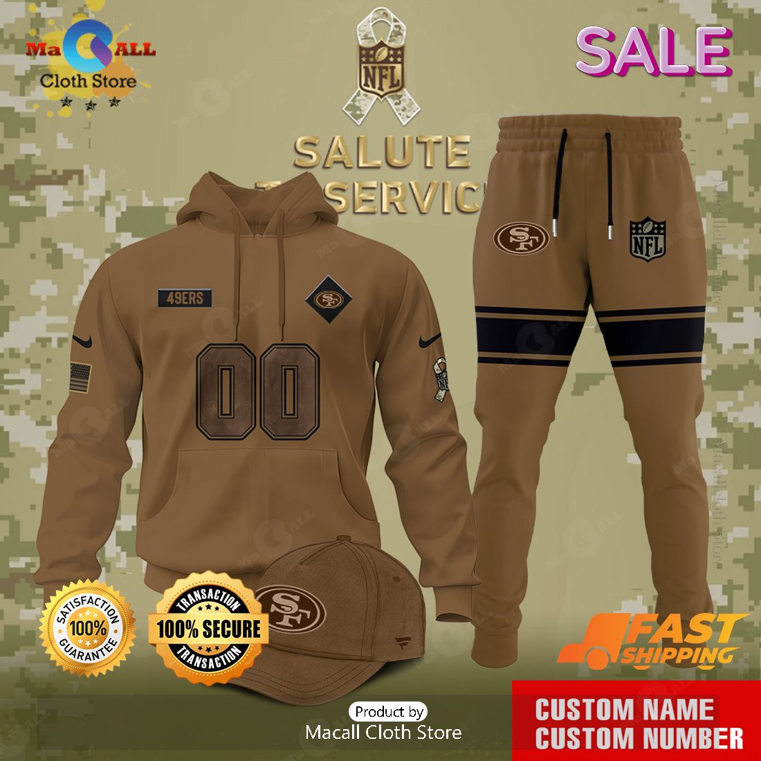 Personalized San Francisco 49ers Salute To Service Veterans Day Hoodie 3D, Long Pant Personalized San Francisco 49ers Salute To Service Veterans Day Hoodie 3D, Long Pant