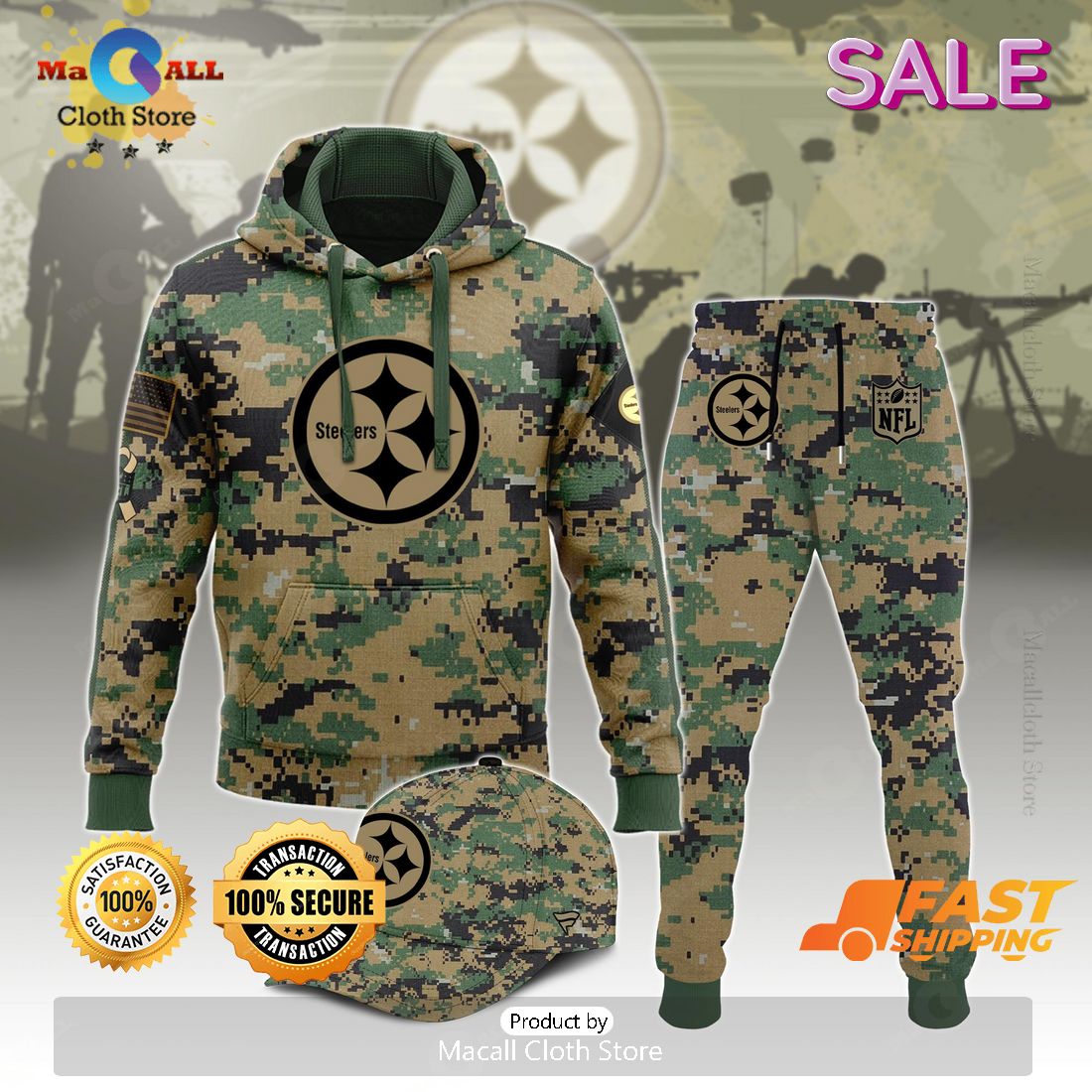 Pittsburgh Steelers Veteran For Veteran Army Design Hoodie 3D, Long Pant Pittsburgh Steelers Veteran For Veteran Army Design Hoodie 3D, Long Pant