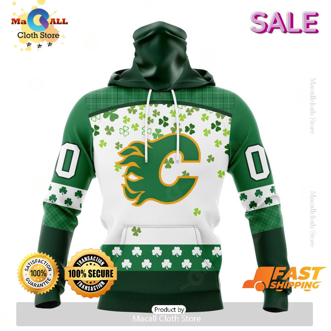 Personalized NHL Calgary Flames Special Design For St. Patrick Day Hoodie, Sweatshirt 3D Personalized NHL Calgary Flames Special Design For St. Patrick Day Hoodie, Sweatshirt 3D