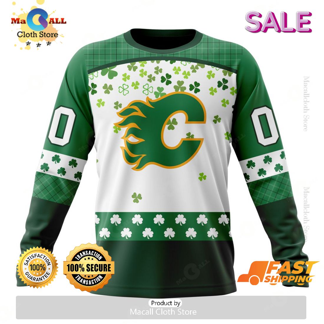 Personalized NHL Calgary Flames Special Design For St. Patrick Day Hoodie, Sweatshirt 3D Personalized NHL Calgary Flames Special Design For St. Patrick Day Hoodie, Sweatshirt 3D