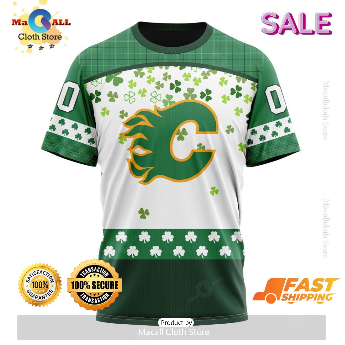 Personalized NHL Calgary Flames Special Design For St. Patrick Day Hoodie, Sweatshirt 3D Personalized NHL Calgary Flames Special Design For St. Patrick Day Hoodie, Sweatshirt 3D