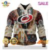 Personalized NHL Carolina Hurricanes White Winter Hunting Camo Design Hoodie, Sweatshirt 3D