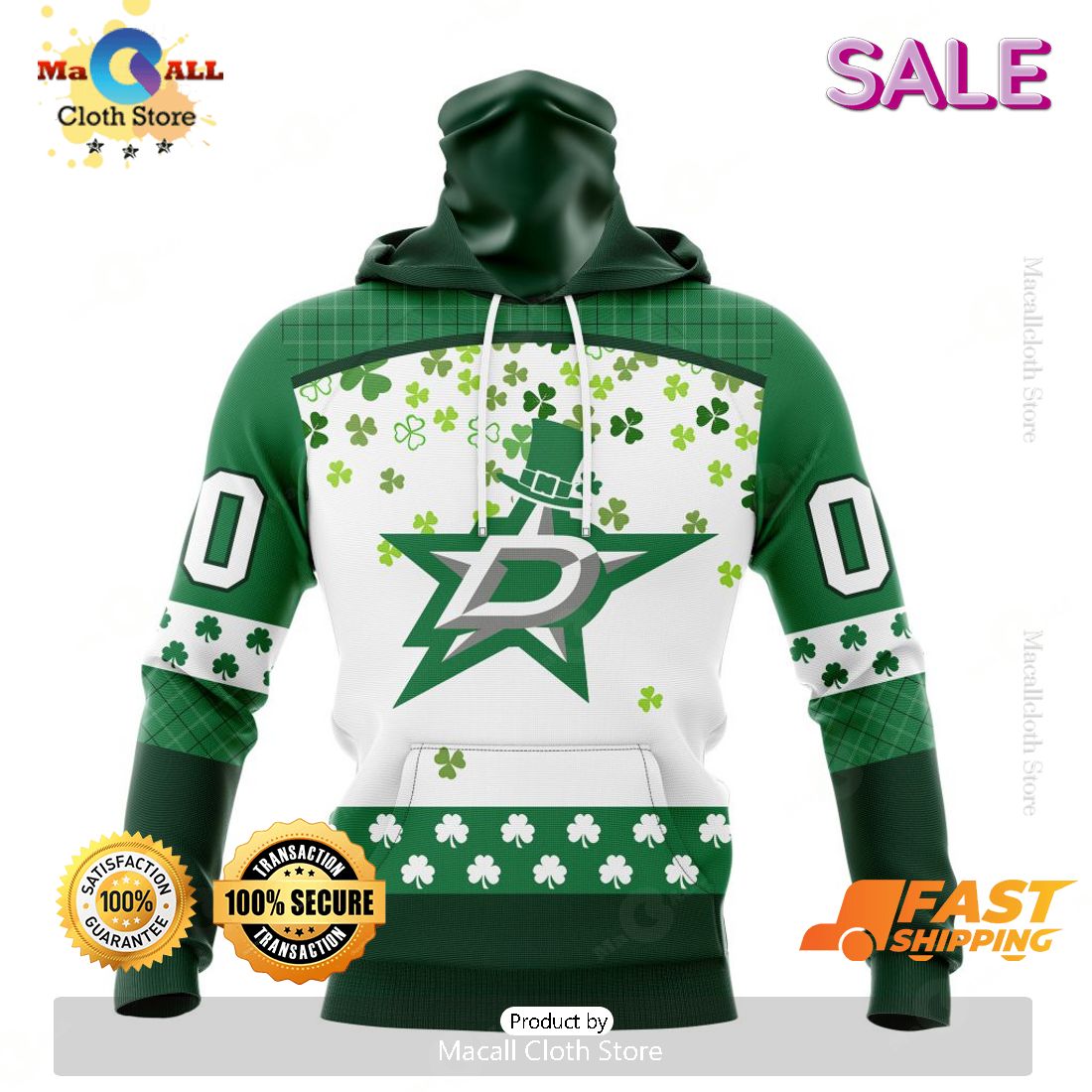 Personalized NHL Dallas Stars Special Design For St. Patrick Day Hoodie, Sweatshirt 3D