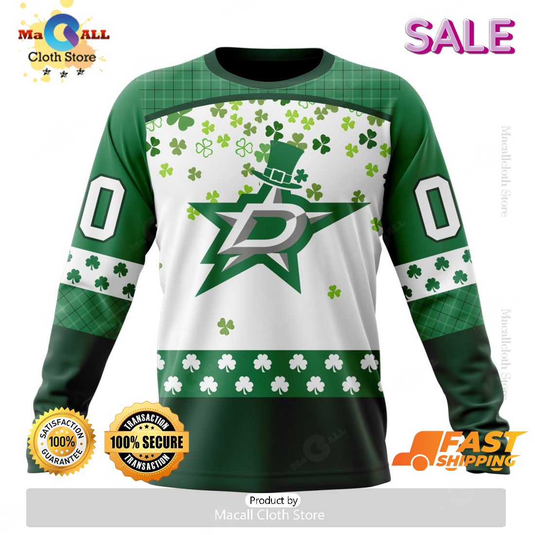 Personalized NHL Dallas Stars Special Design For St. Patrick Day Hoodie, Sweatshirt 3D