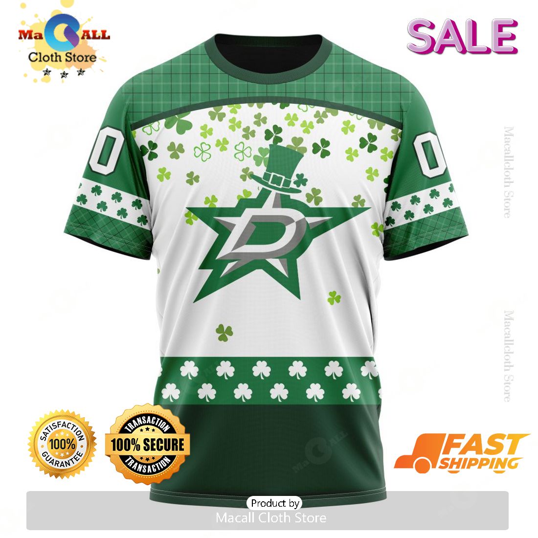 Personalized NHL Dallas Stars Special Design For St. Patrick Day Hoodie, Sweatshirt 3D