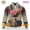 Personalized NHL Detroit Red Wings White Winter Hunting Camo Design Hoodie, Sweatshirt 3D