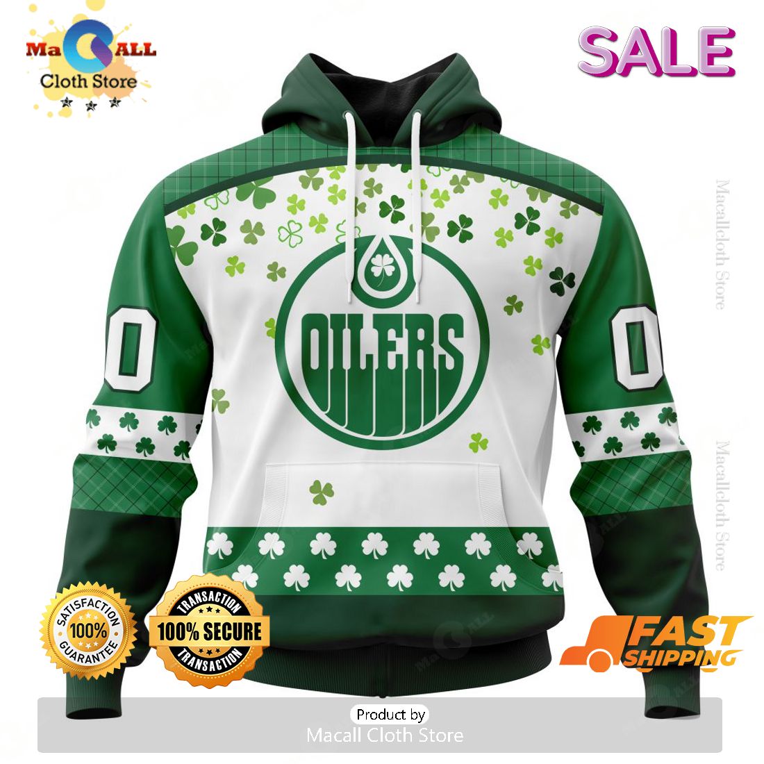 Personalized NHL Edmonton Oilers Special Design For St. Patrick Day Hoodie, Sweatshirt 3D Personalized NHL Edmonton Oilers Special Design For St. Patrick Day Hoodie, Sweatshirt 3D