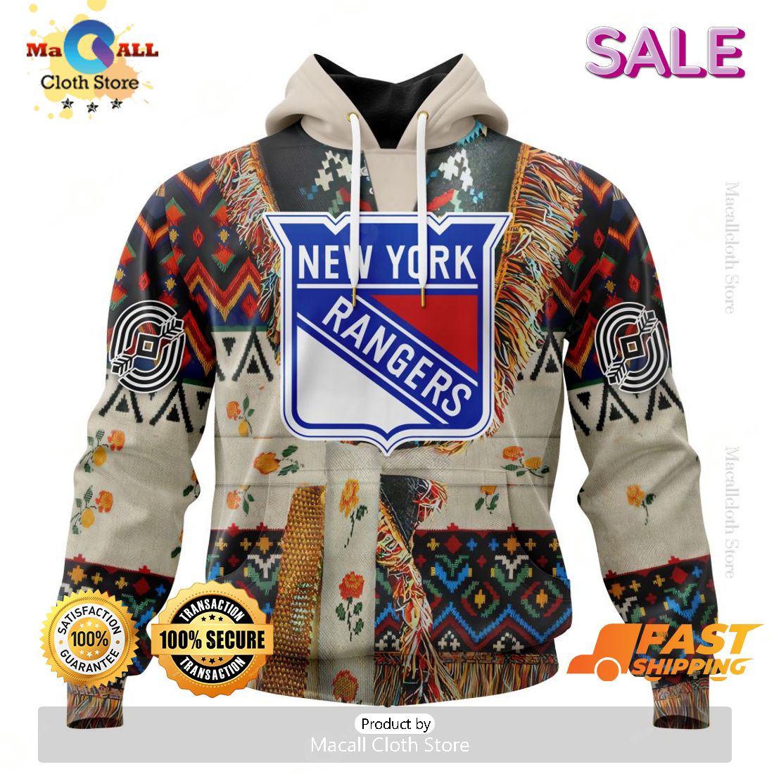 Personalized NHL New York Rangers Special Native Costume Design Hoodie, Sweatshirt 3D Personalized NHL New York Rangers Special Native Costume Design Hoodie, Sweatshirt 3D