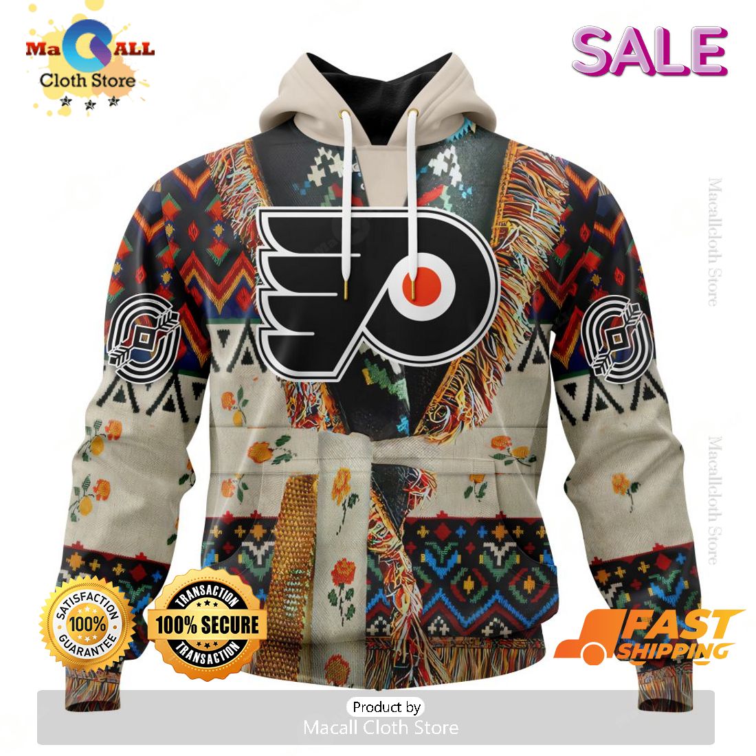 Personalized NHL Philadelphia Flyers Special Native Costume Design Hoodie, Sweatshirt 3D Personalized NHL Philadelphia Flyers Special Native Costume Design Hoodie, Sweatshirt 3D