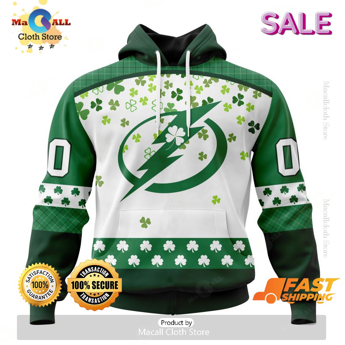 Personalized NHL Tampa Bay Lightning Special Design For St. Patrick Day Hoodie, Sweatshirt 3D