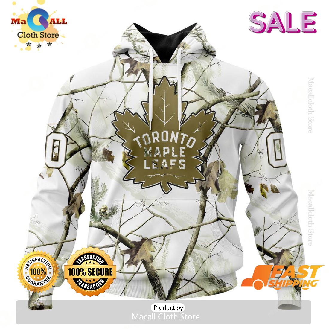 Personalized NHL Toronto Maple Leafs White Winter Hunting Camo Design Hoodie, Sweatshirt 3D Personalized NHL Toronto Maple Leafs White Winter Hunting Camo Design Hoodie, Sweatshirt 3D