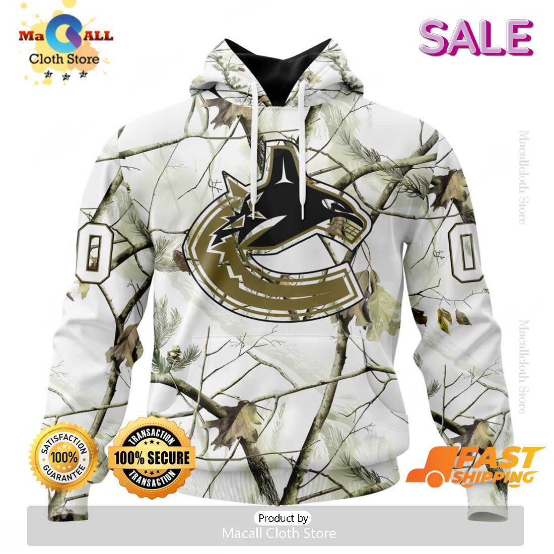Personalized NHL Vancouver Canucks White Winter Hunting Camo Design Hoodie, Sweatshirt 3D Personalized NHL Vancouver Canucks White Winter Hunting Camo Design Hoodie, Sweatshirt 3D