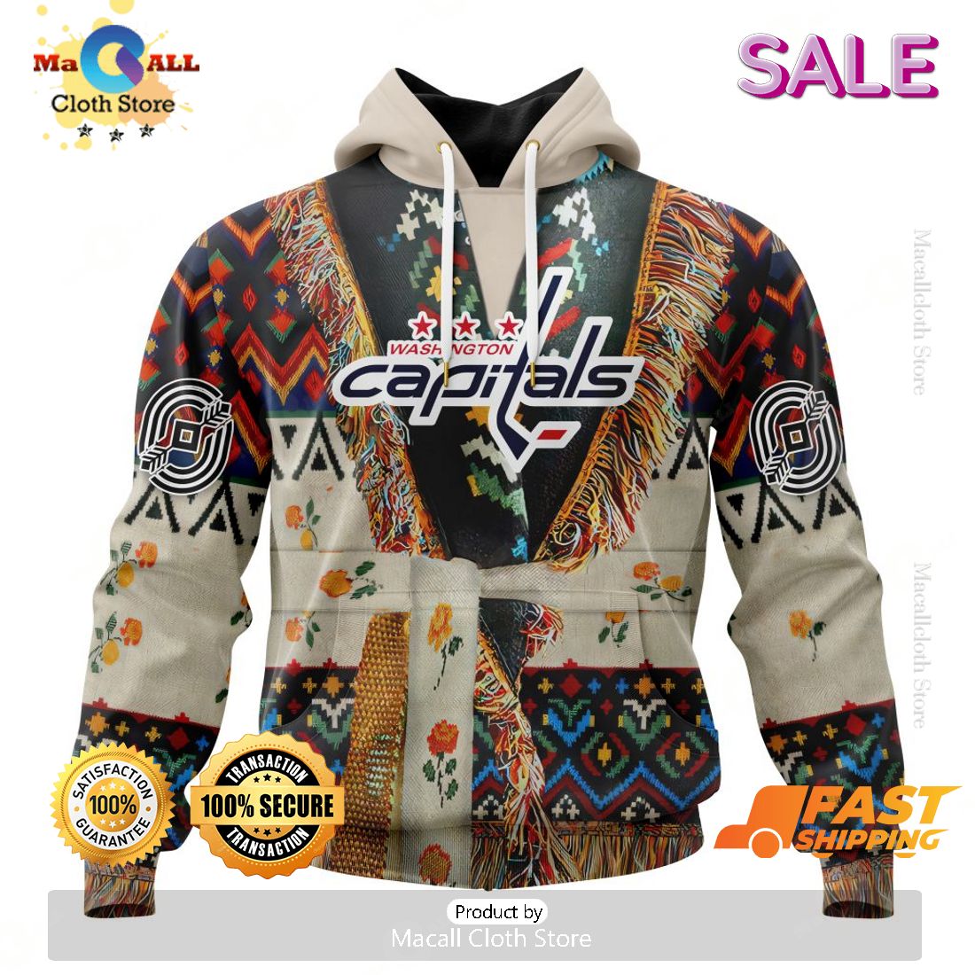 Personalized NHL Washington Capitals Special Native Costume Design Hoodie, Sweatshirt 3D Personalized NHL Washington Capitals Special Native Costume Design Hoodie, Sweatshirt 3D