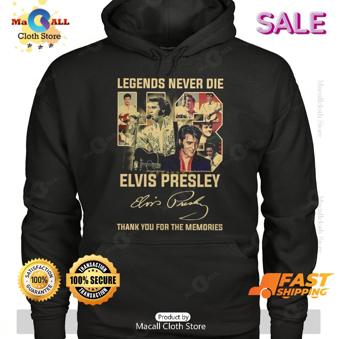 HOT Legends Never Die Elvis Presley Signatures T-Shirt HOT Legends Never Die Elvis Presley Signatures T-Shirt