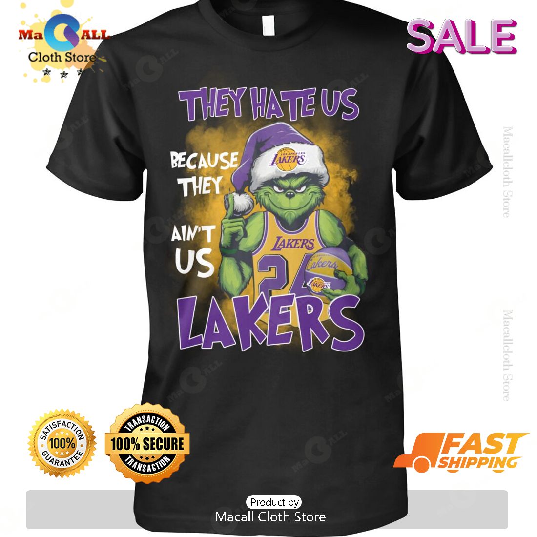 HOT The Grinch They Hate Us Because Ain’t Us Lakers Classic T-Shirt HOT The Grinch They Hate Us Because Ain’t Us Lakers Classic T-Shirt