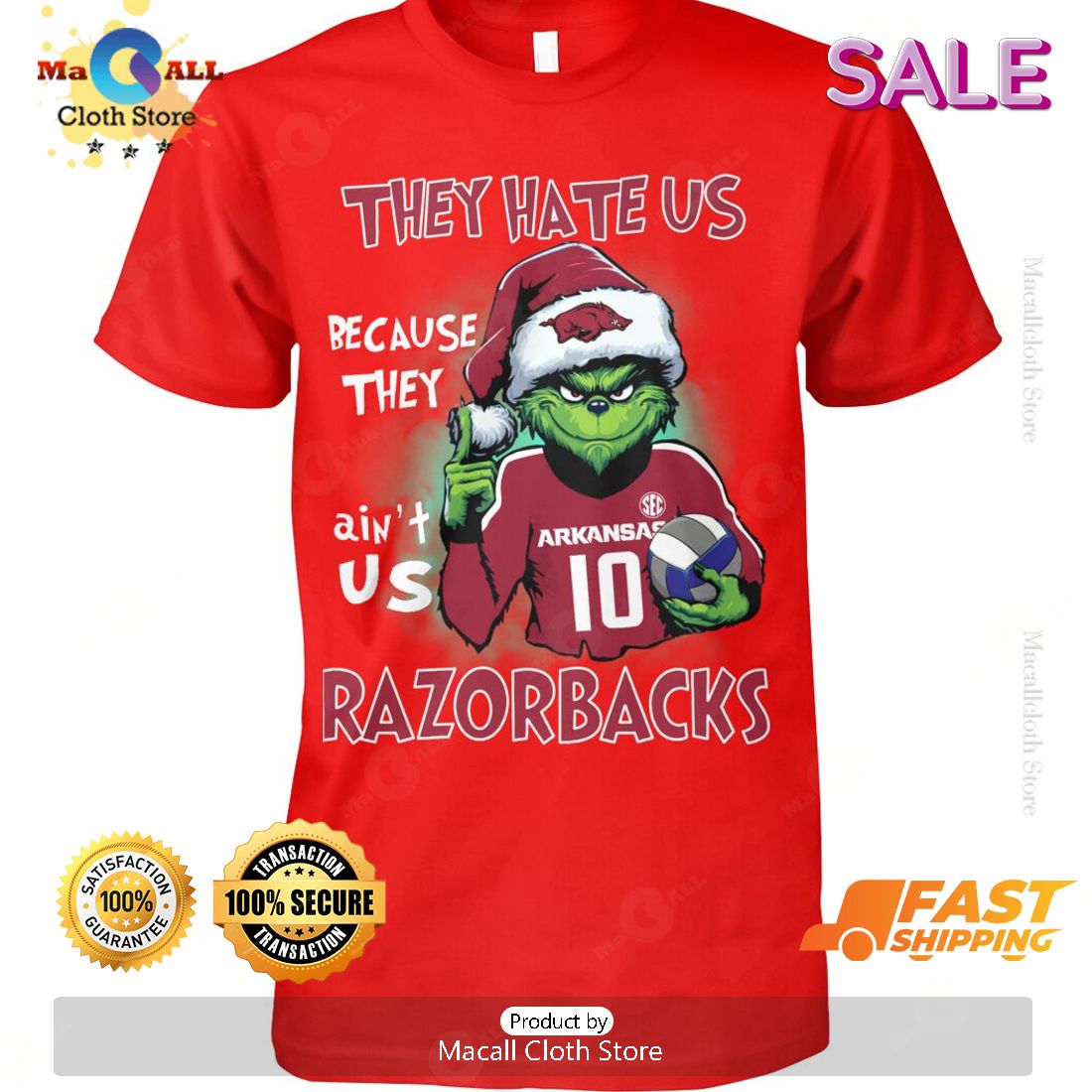 HOT The Grinch They Hate Us Because Ain’t Us Razorbacks Classic T-Shirt HOT The Grinch They Hate Us Because Ain’t Us Razorbacks Classic T-Shirt