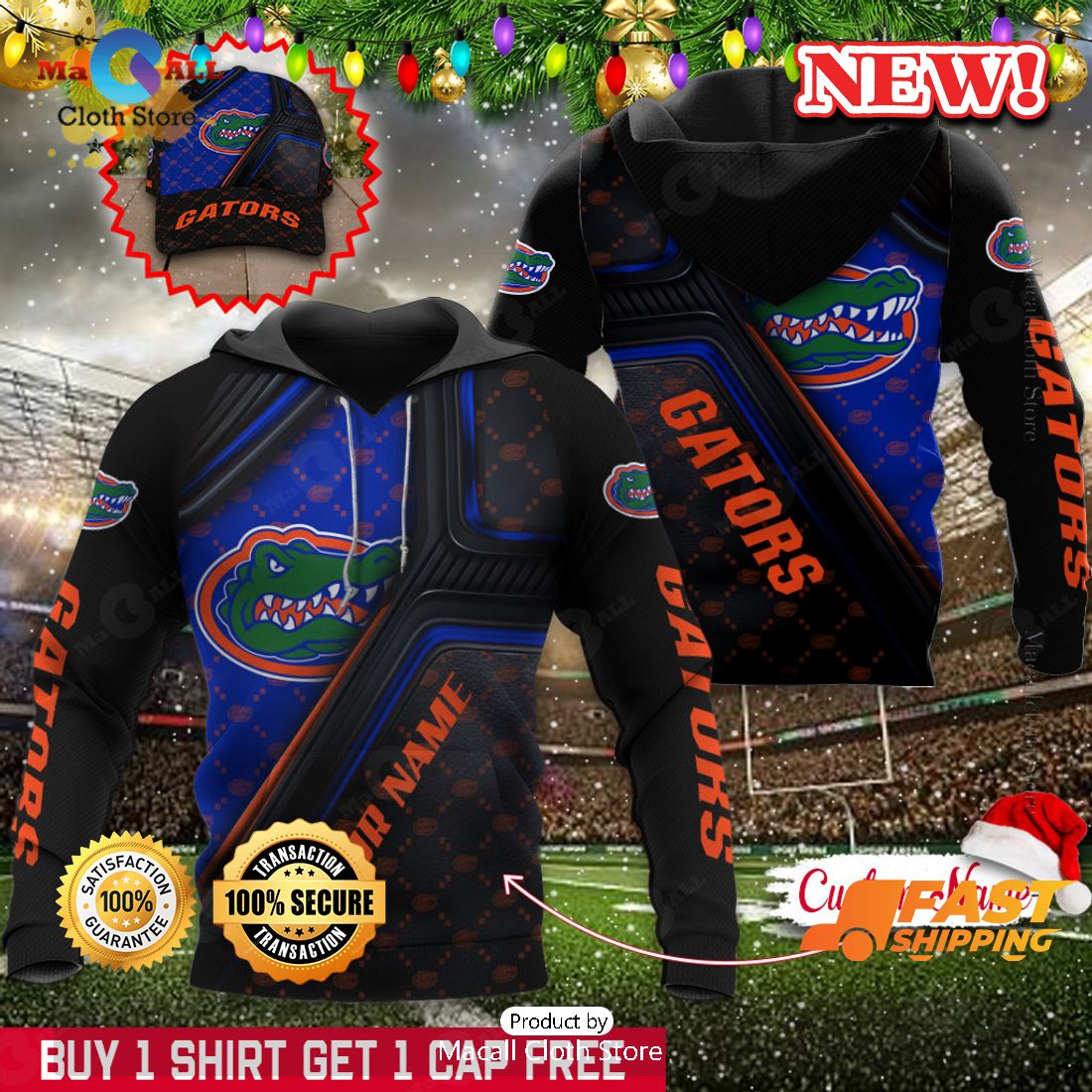 NCAA Florida Gators Custom Name Hoodie, Sweatshirt 3D