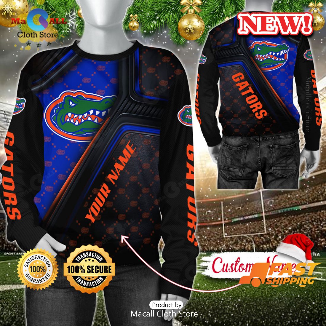 NCAA Florida Gators Custom Name Hoodie, Sweatshirt 3D NCAA Florida Gators Custom Name Hoodie, Sweatshirt 3D