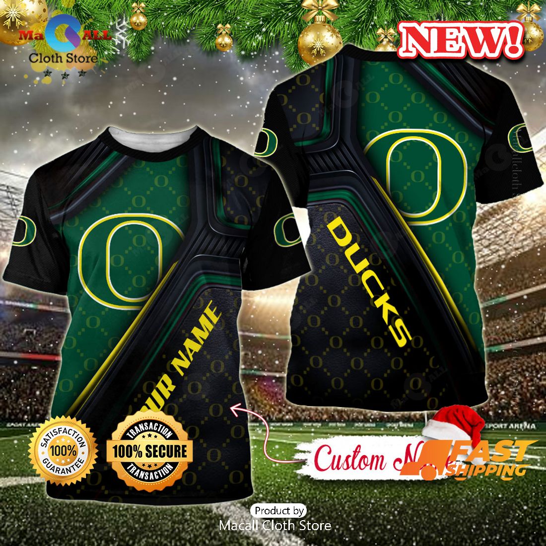 NCAA Oregon Ducks Custom Name Hoodie, Sweatshirt 3D