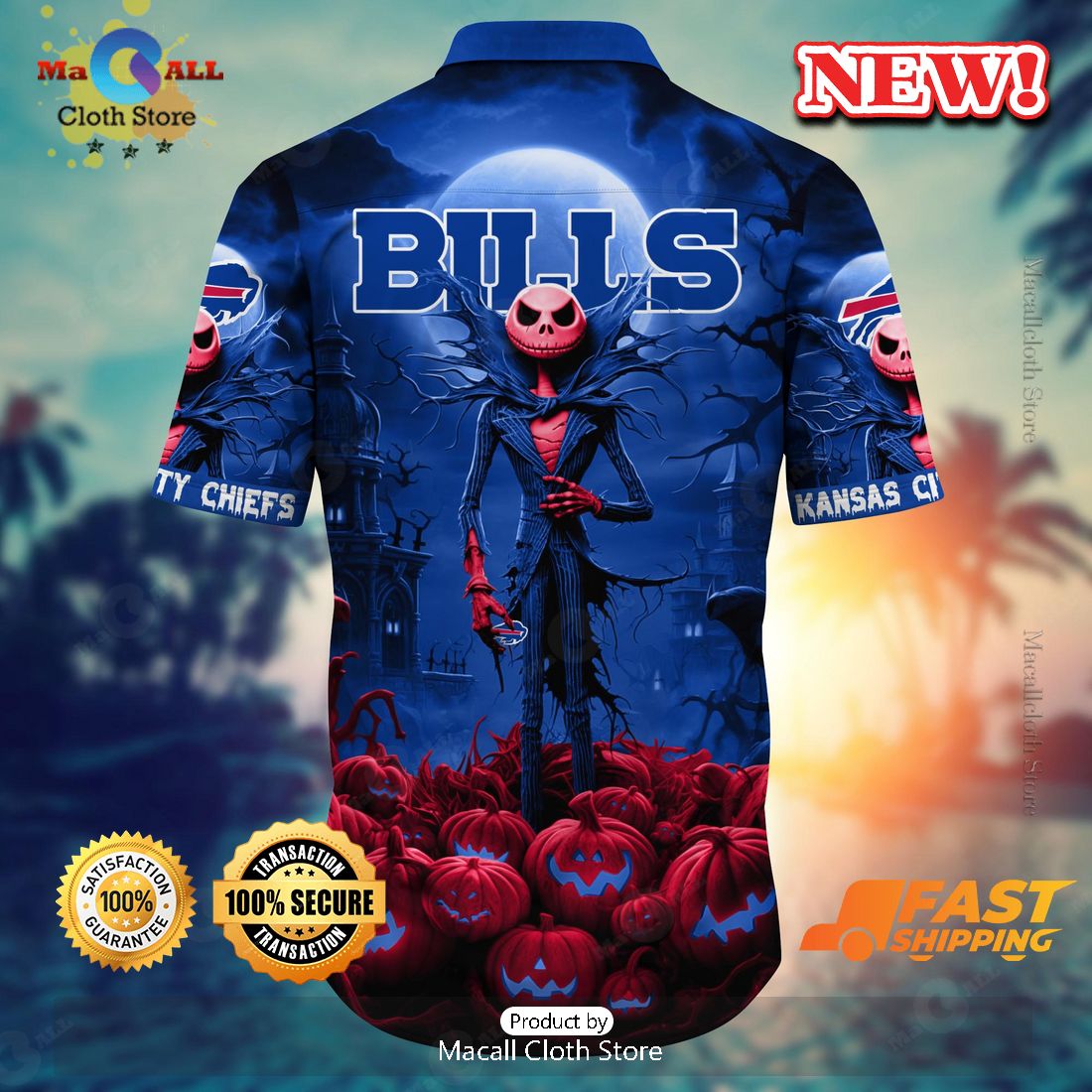 Buffalo Bills Halloween Jack Trending For This Season Hawaiian Shirt Buffalo Bills Halloween Jack Trending For This Season Hawaiian Shirt