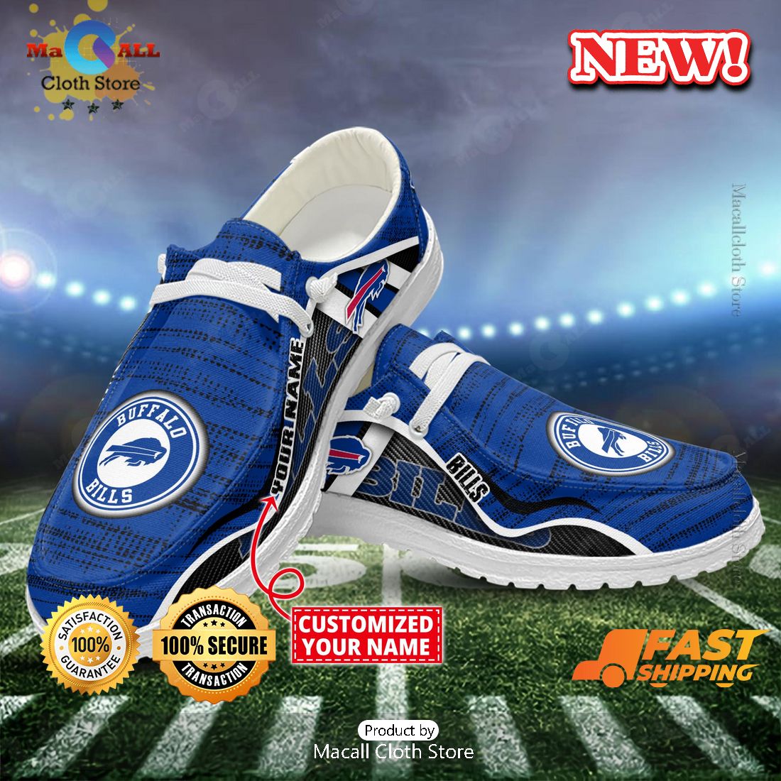 Buffalo Bills Custom Name New Arrivals Hey Dude Shoes Buffalo Bills Custom Name New Arrivals Hey Dude Shoes