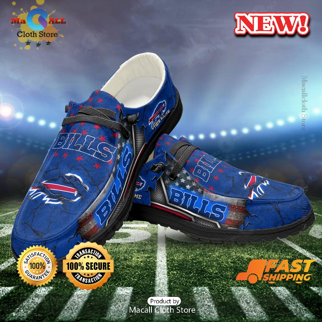 Buffalo Bills Custom Name Special Arrivals Hey Dude Shoes Buffalo Bills Custom Name Special Arrivals Hey Dude Shoes
