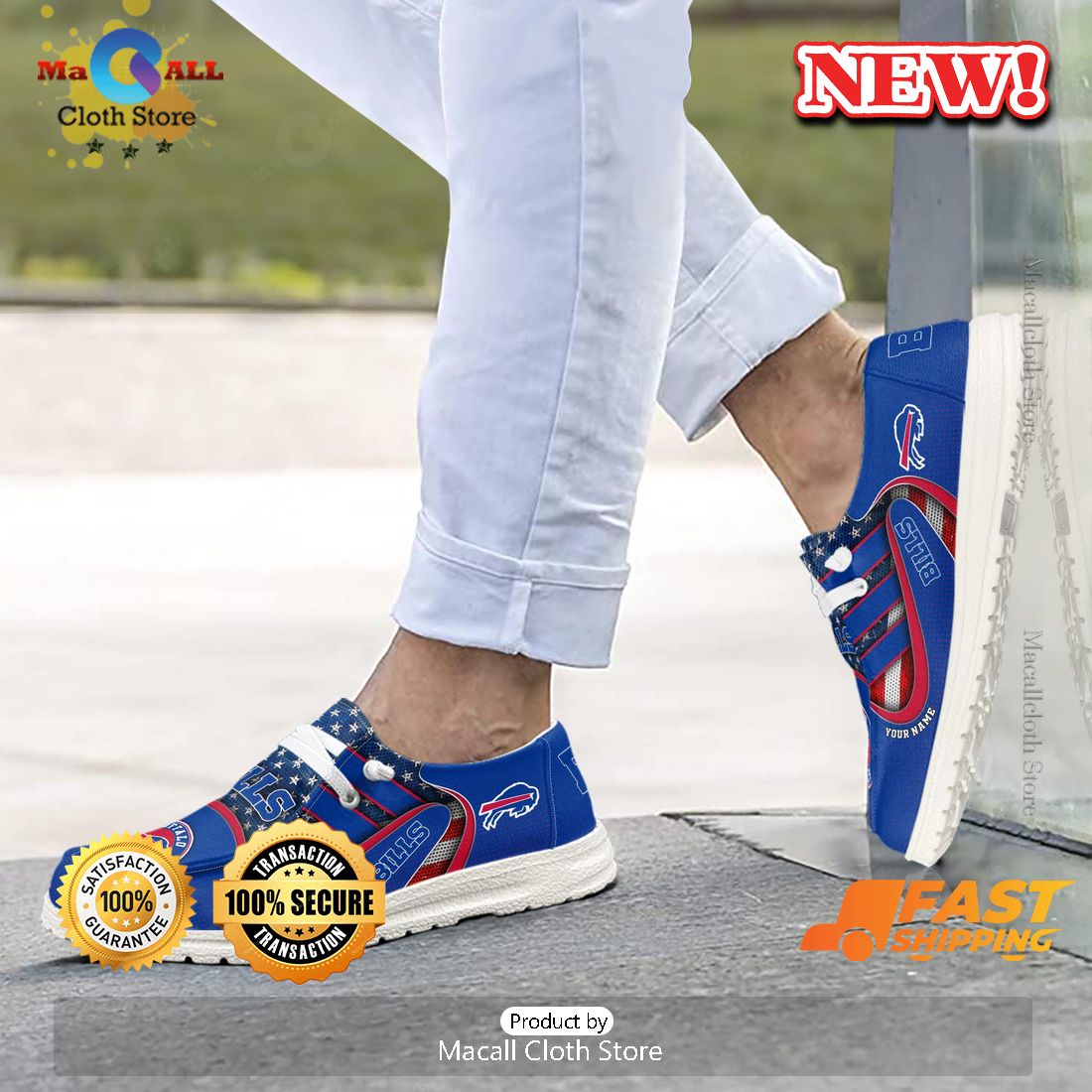 Buffalo Bills Customize Latest Arrivals Hey Dude Shoes