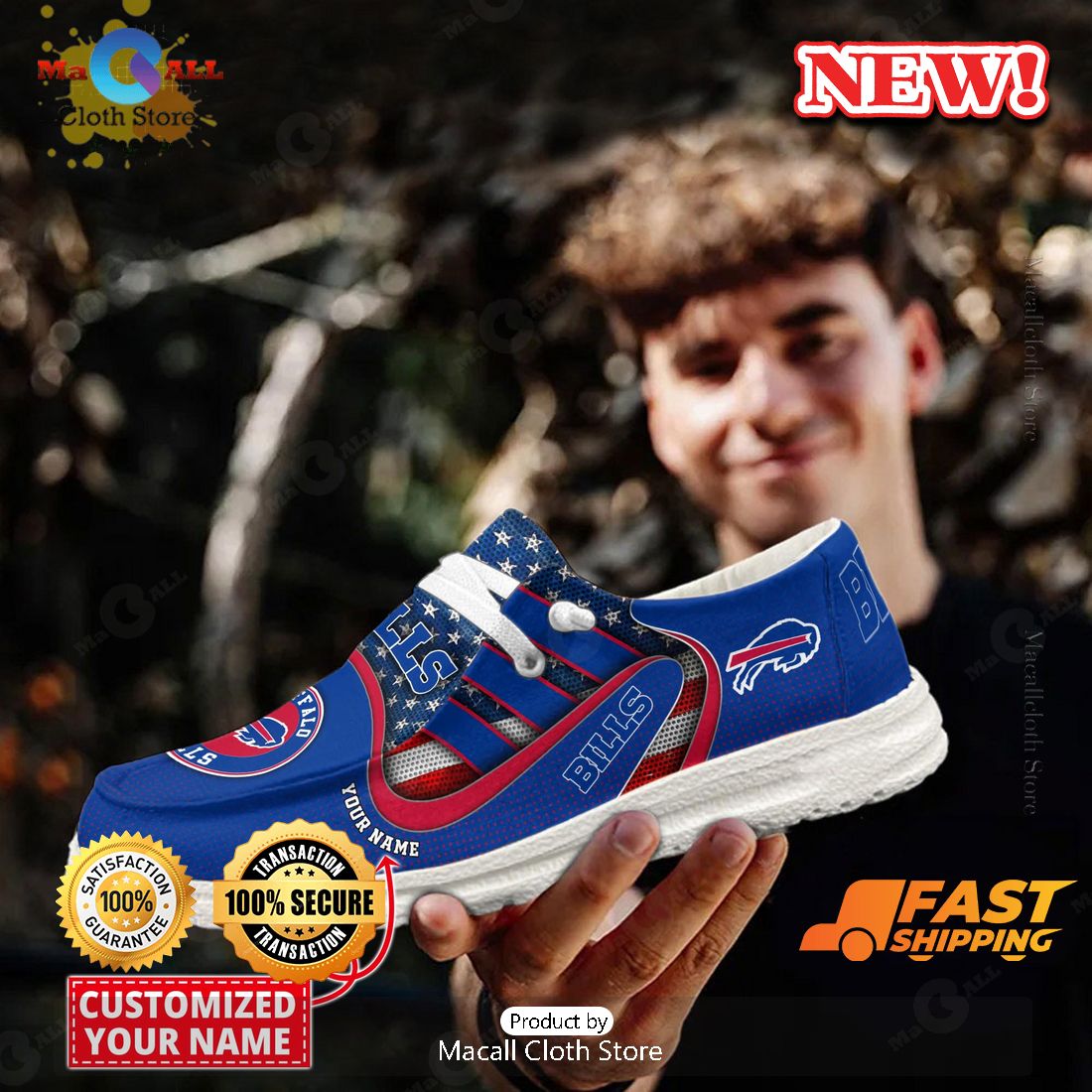 Buffalo Bills Customize Latest Arrivals Hey Dude Shoes Buffalo Bills Customize Latest Arrivals Hey Dude Shoes