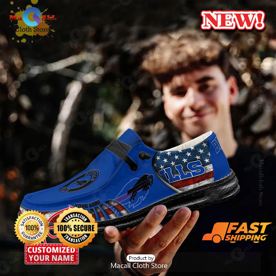 Buffalo Bills H-D Shoes Custom Name Tending Arrivals Hey Dude Shoes Buffalo Bills H-D Shoes Custom Name Tending Arrivals Hey Dude Shoes