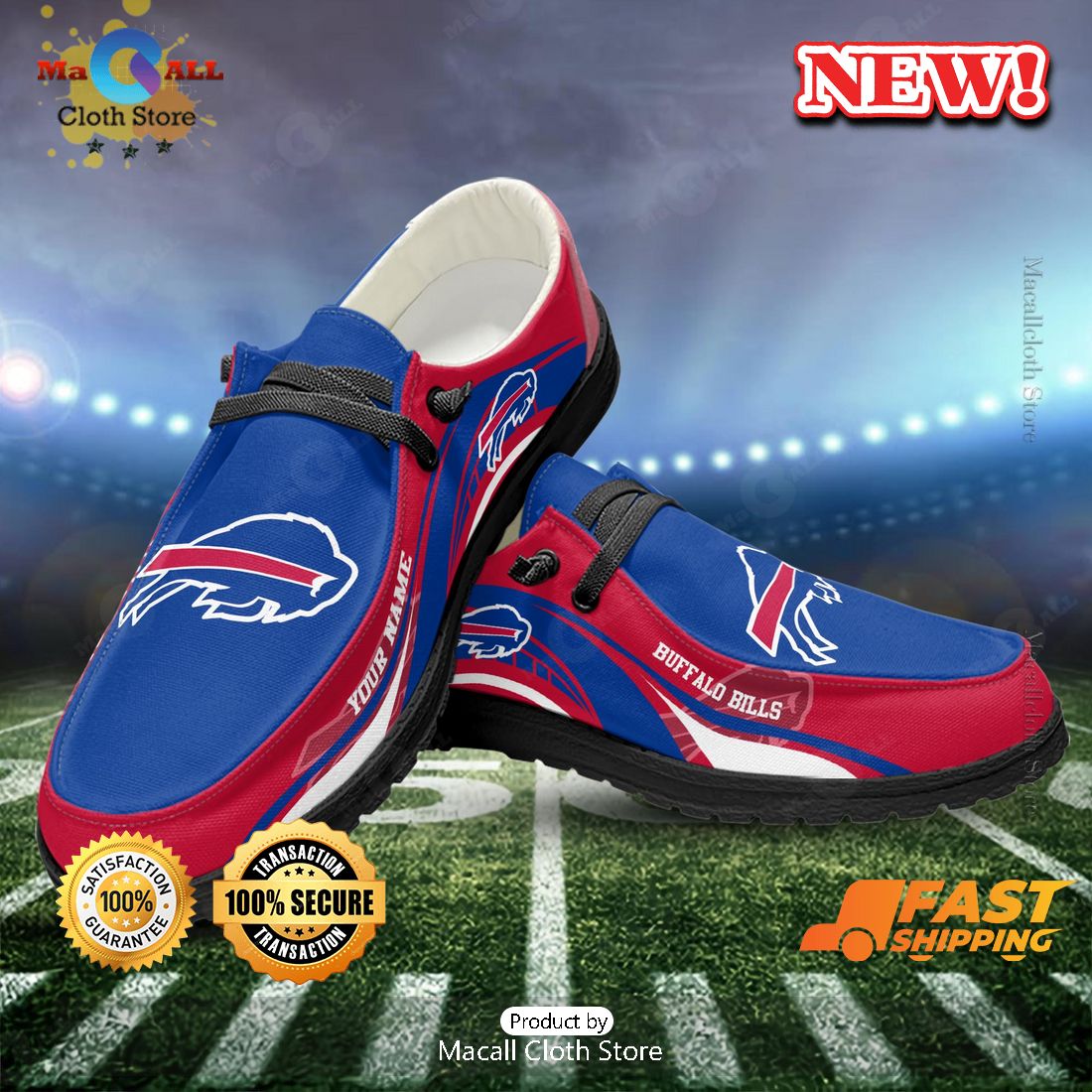 Buffalo Bills H-D Shoes Custom Trending Hot Trend Arrivals Hey Dude Shoes