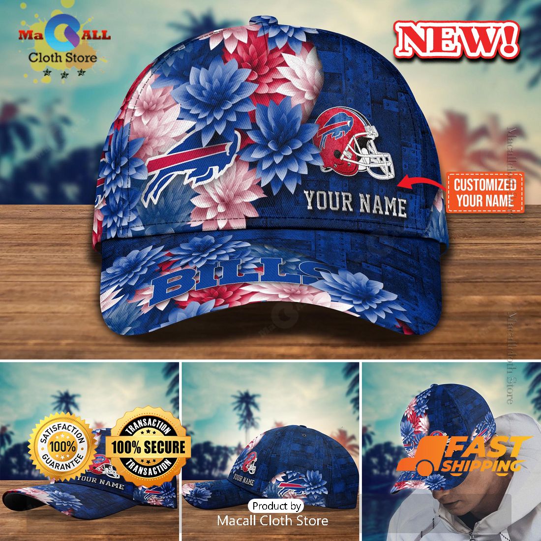 Buffalo Bills Customize Hot Luxury Gift For Fan Cap