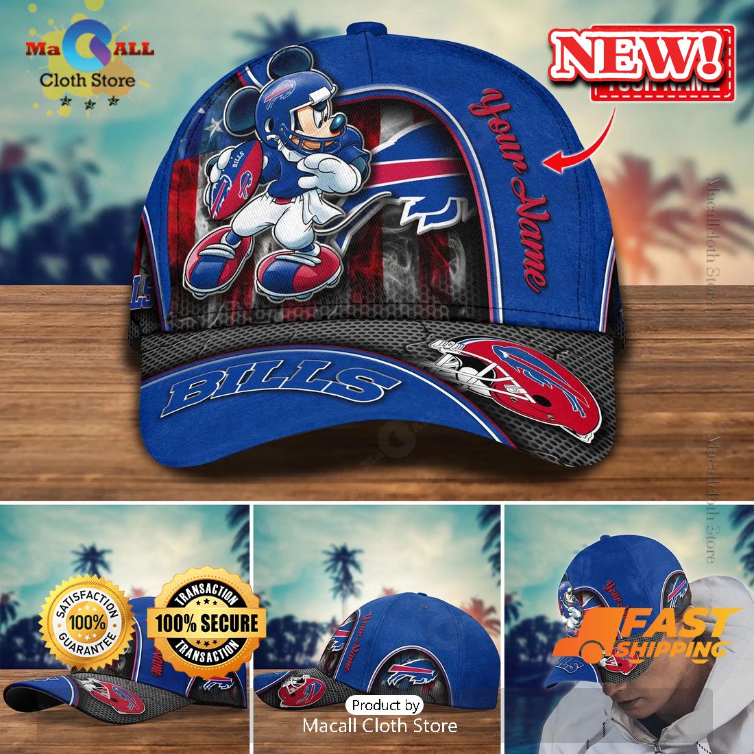 Buffalo Bills Mickey Cap Trending New Arrivals Custom Cap Buffalo Bills Mickey Cap Trending New Arrivals Custom Cap