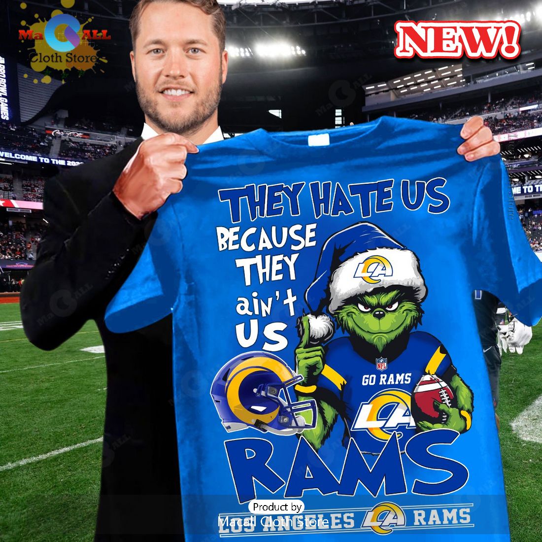 They Hate Us Because They Ain't Us Los Angeles Rams T-Shirt They Hate Us Because They Ain't Us Los Angeles Rams T-Shirt