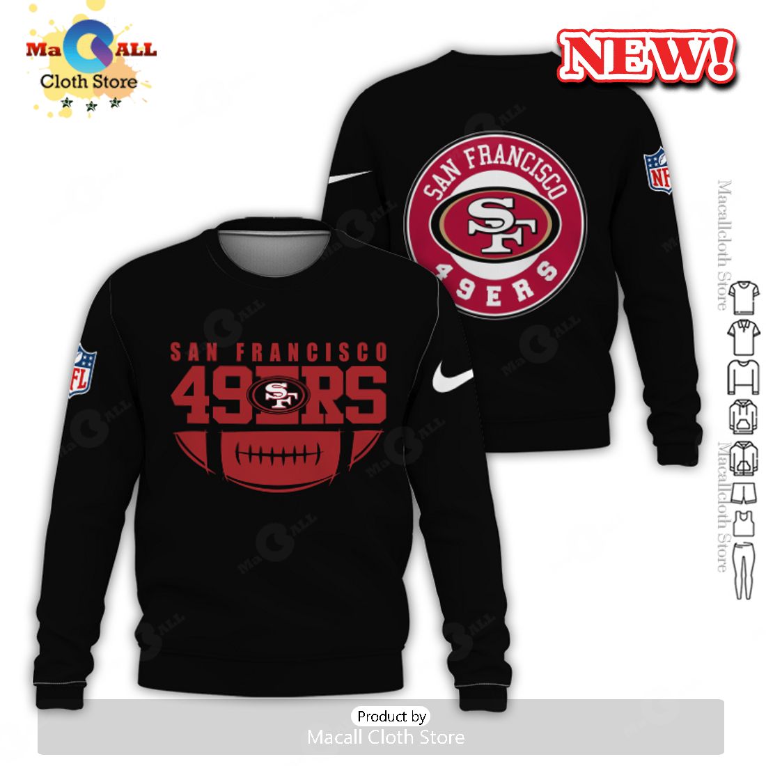 San Francisco 49ers 2023 All Over Printed Clothes Hoodie San Francisco 49ers 2023 All Over Printed Clothes Hoodie