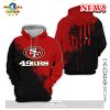 San Francisco 49ers All Over Printed Football White Hoodie 3D