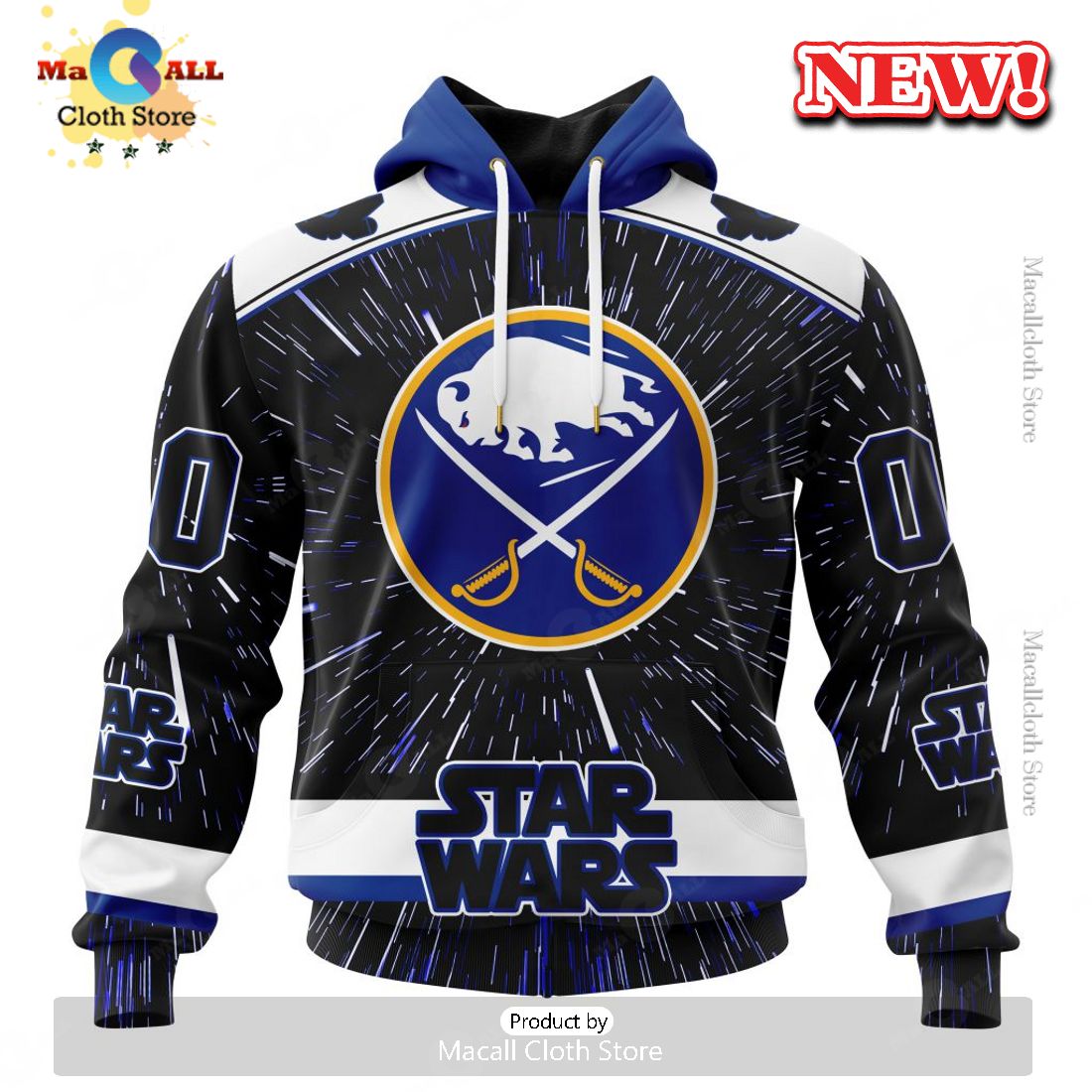 NHL Buffalo Sabres Special Star Wars Design Hoodie 3D NHL Buffalo Sabres Special Star Wars Design Hoodie 3D