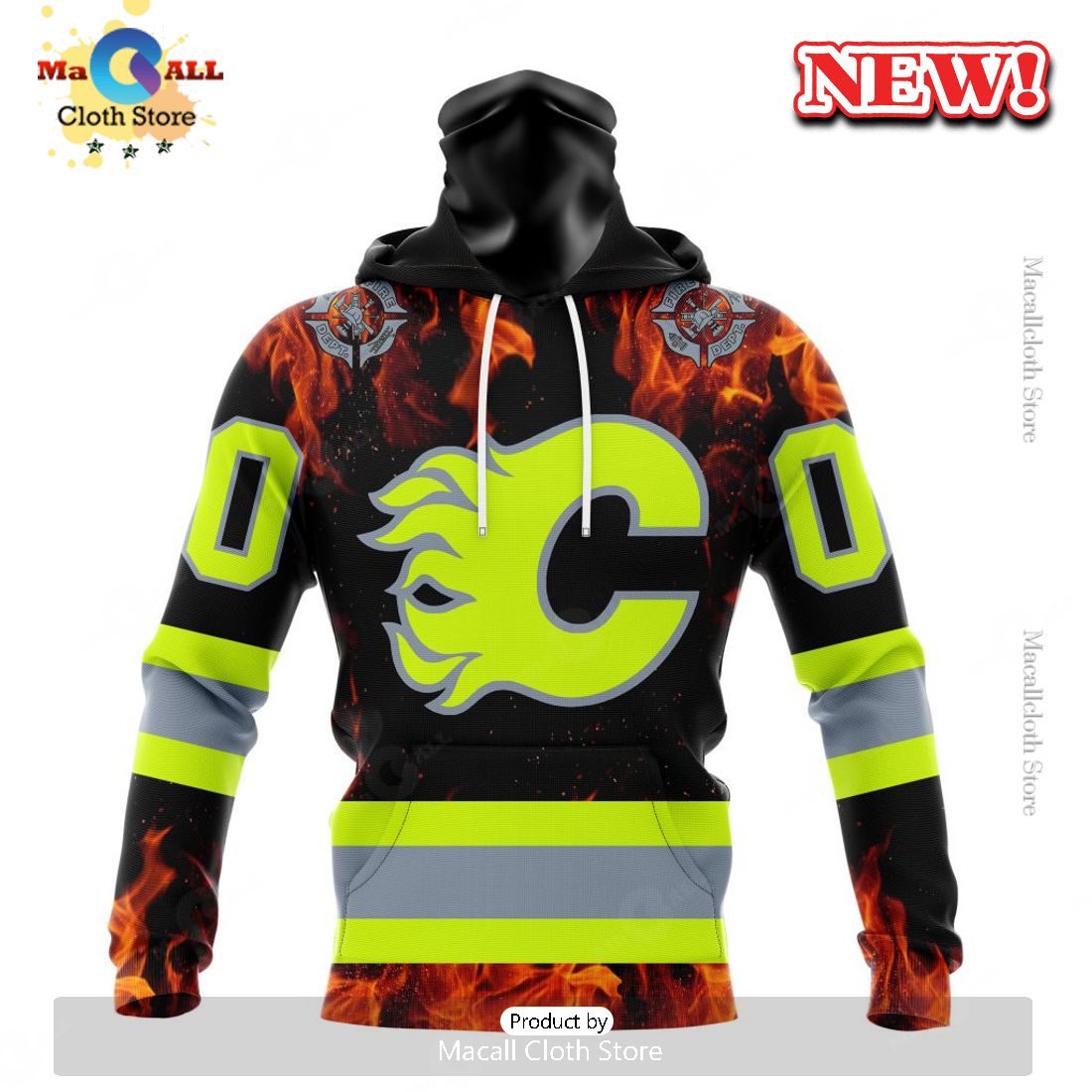 NHL Calgary Flames Special Design Honoring Firefighters Hoodie 3D NHL Calgary Flames Special Design Honoring Firefighters Hoodie 3D