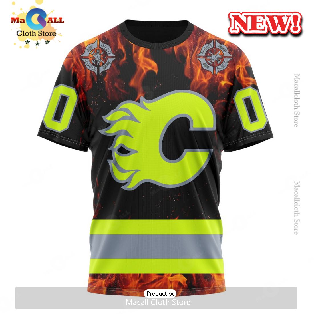 NHL Calgary Flames Special Design Honoring Firefighters Hoodie 3D NHL Calgary Flames Special Design Honoring Firefighters Hoodie 3D