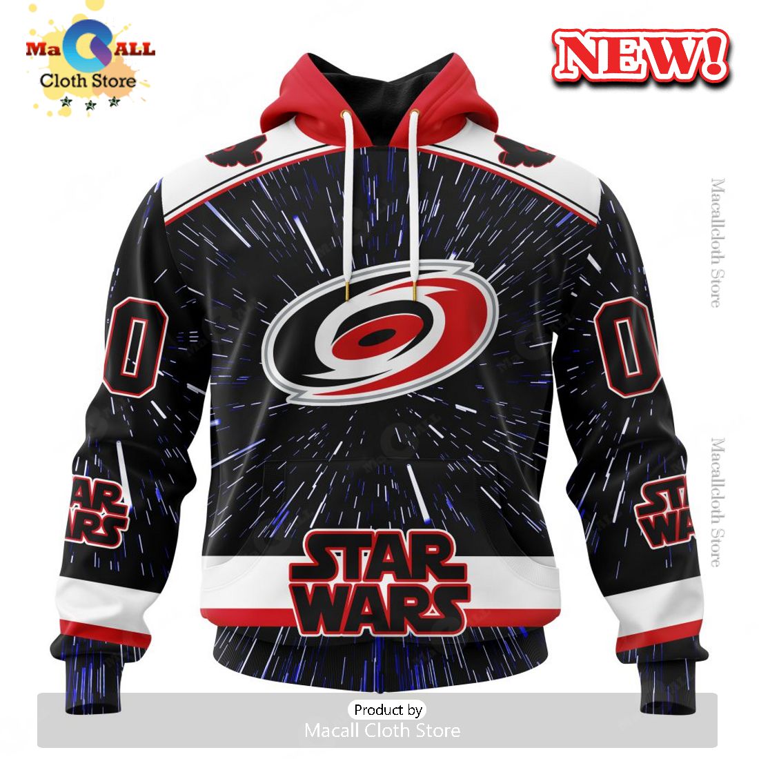 NHL Carolina Hurricanes Special Star Wars Design Hoodie 3D NHL Carolina Hurricanes Special Star Wars Design Hoodie 3D