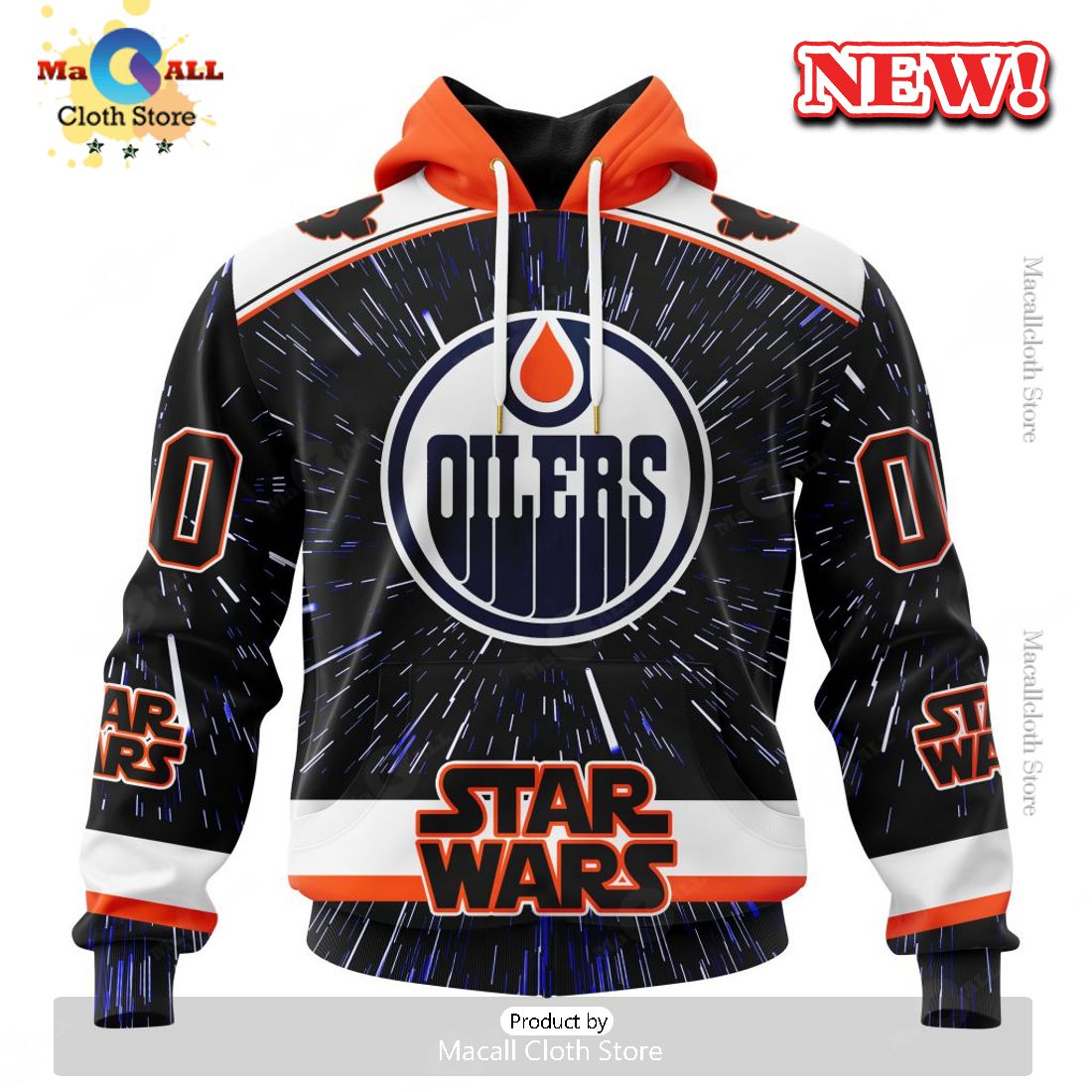 NHL Edmonton Oilers Special Star Wars Design Hoodie 3D NHL Edmonton Oilers Special Star Wars Design Hoodie 3D