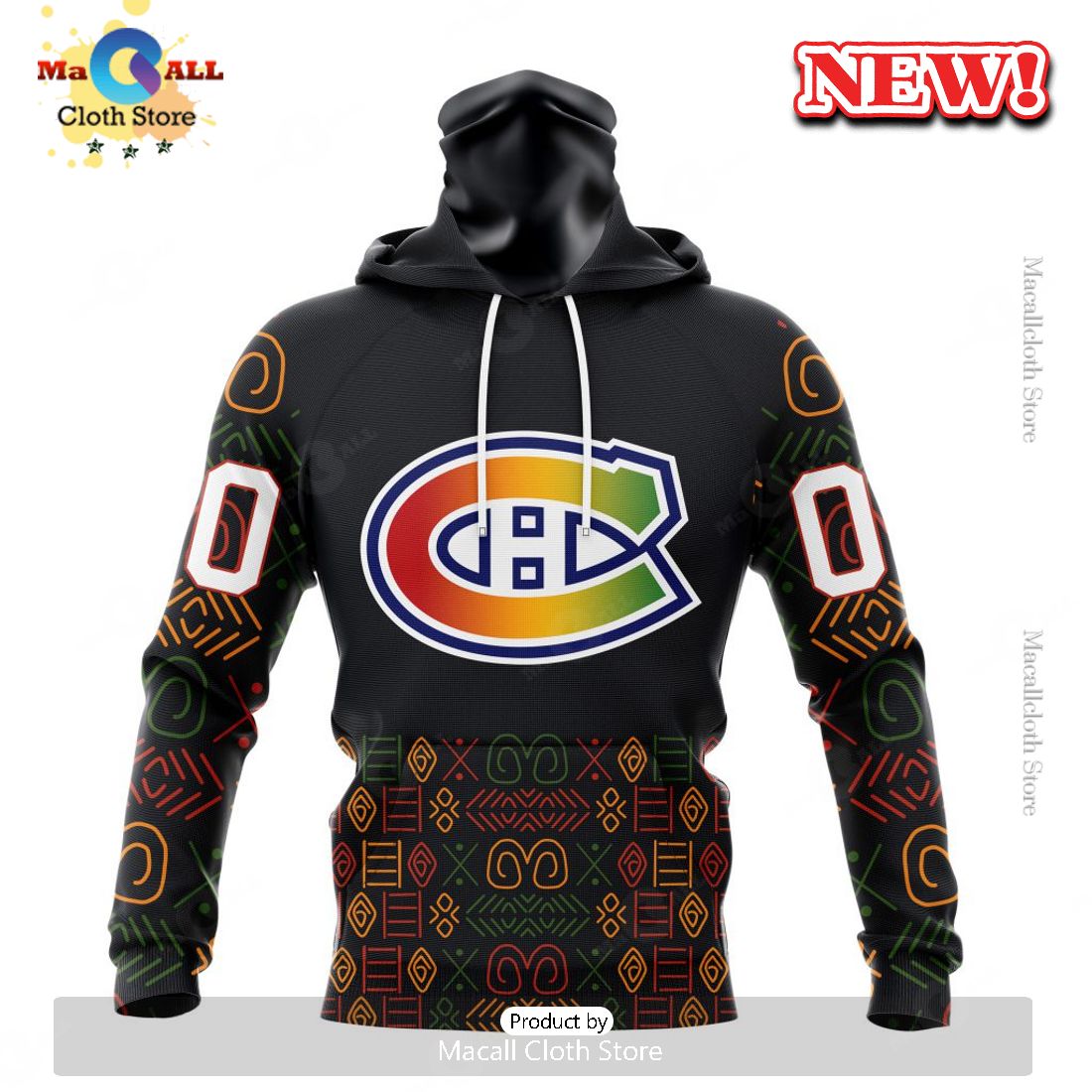 NHL Montreal Canadiens Special Design For Black History Month Hoodie 3D NHL Montreal Canadiens Special Design For Black History Month Hoodie 3D