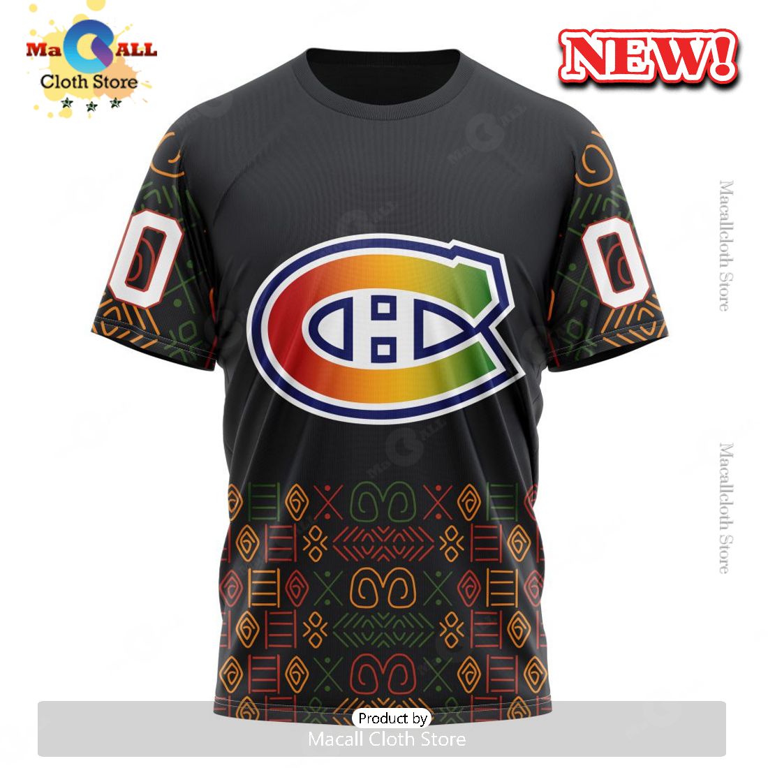 NHL Montreal Canadiens Special Design For Black History Month Hoodie 3D NHL Montreal Canadiens Special Design For Black History Month Hoodie 3D