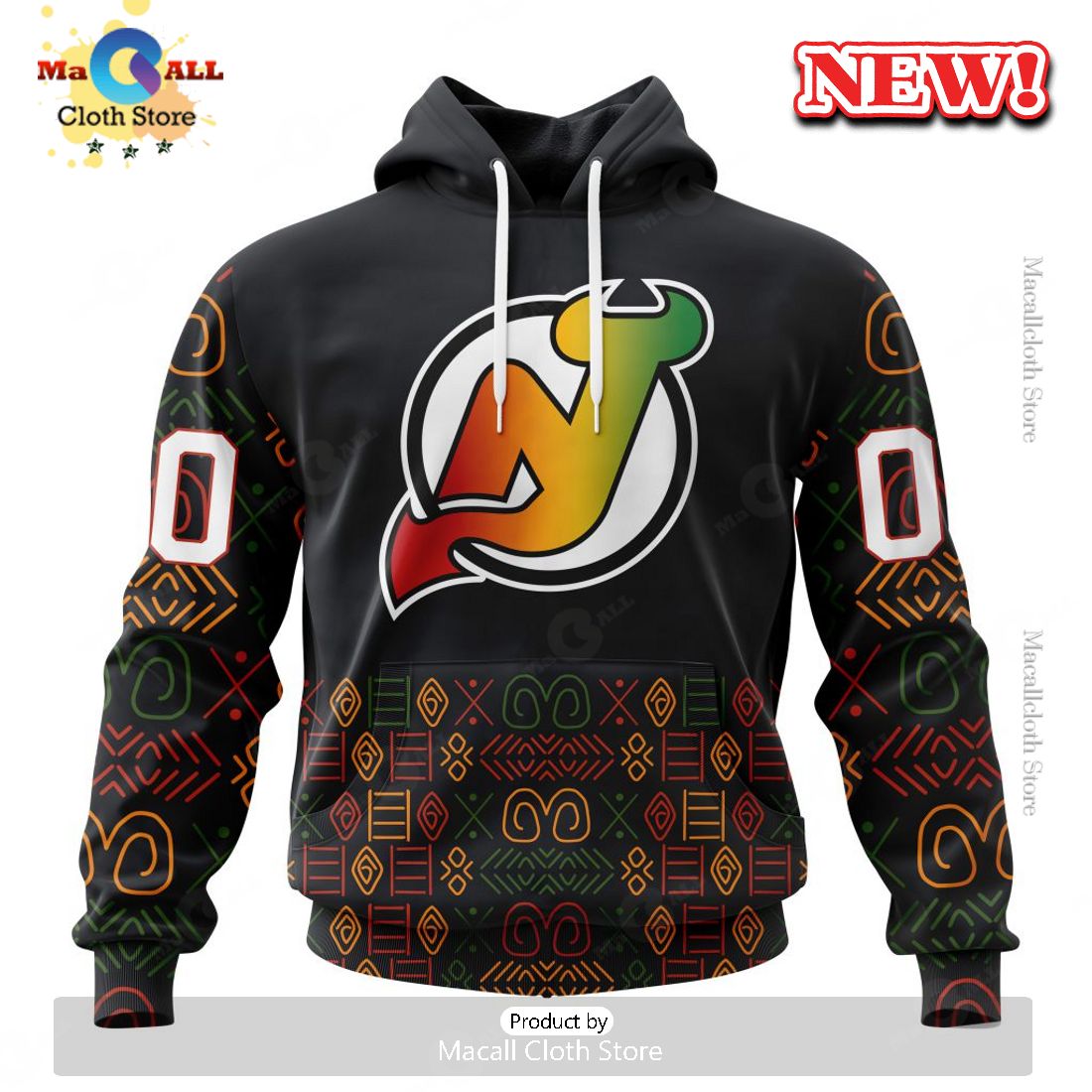 NHL New Jersey Devils Special Design For Black History Month Hoodie 3D