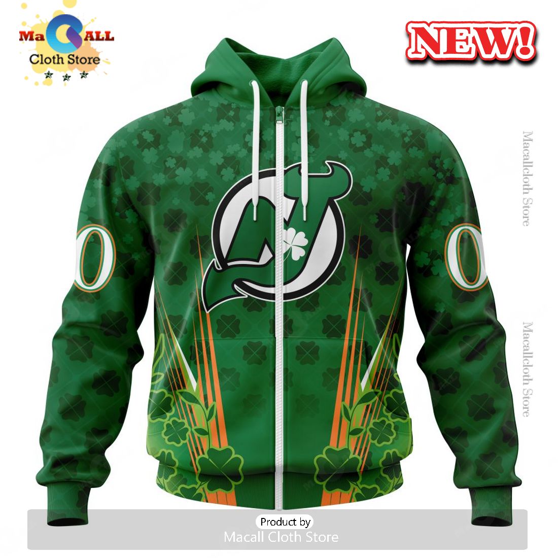 NHL New Jersey Devils Special Design For St. Patrick’s Day Hoodie 3D