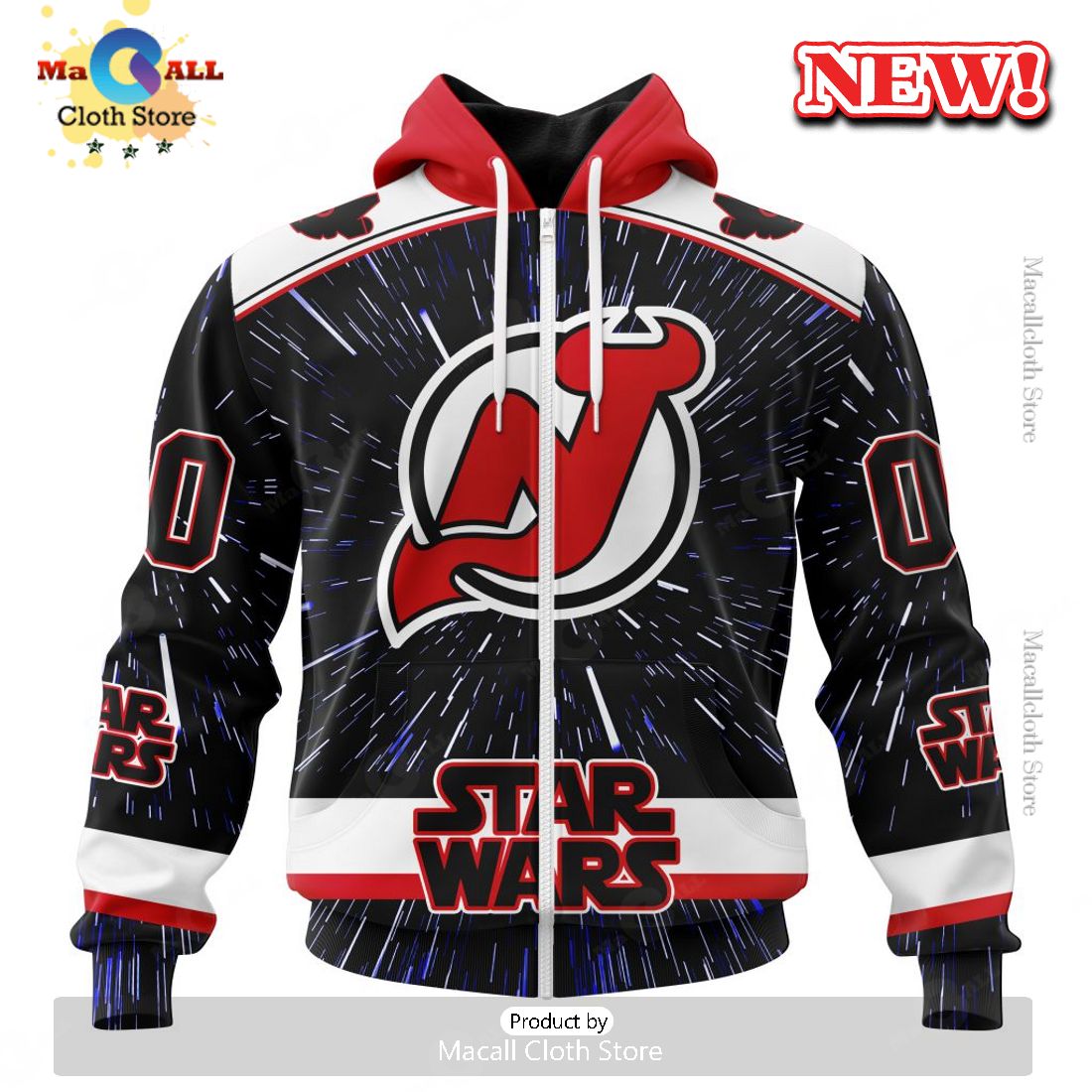 NHL New Jersey Devils Special Star Wars Design Hoodie 3D