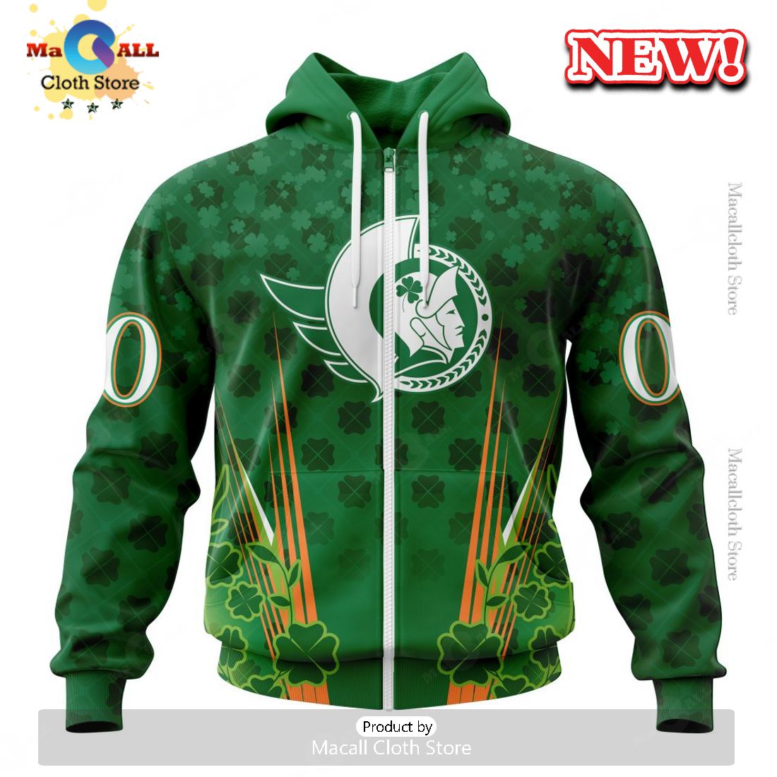 NHL Ottawa Senators Special Design For St. Patrick’s Day Hoodie 3D