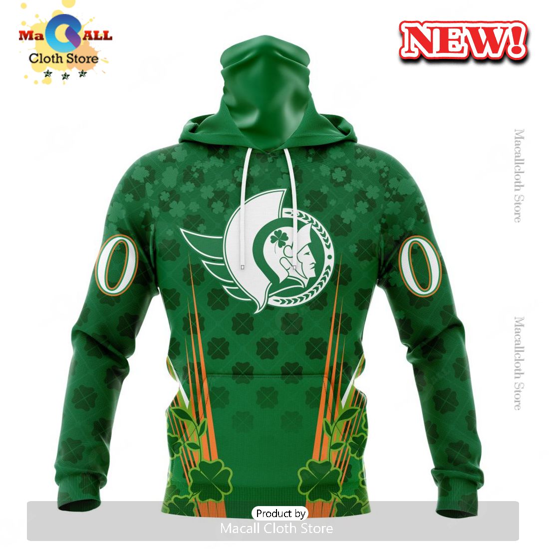 NHL Ottawa Senators Special Design For St. Patrick's Day Hoodie 3D NHL Ottawa Senators Special Design For St. Patrick's Day Hoodie 3D