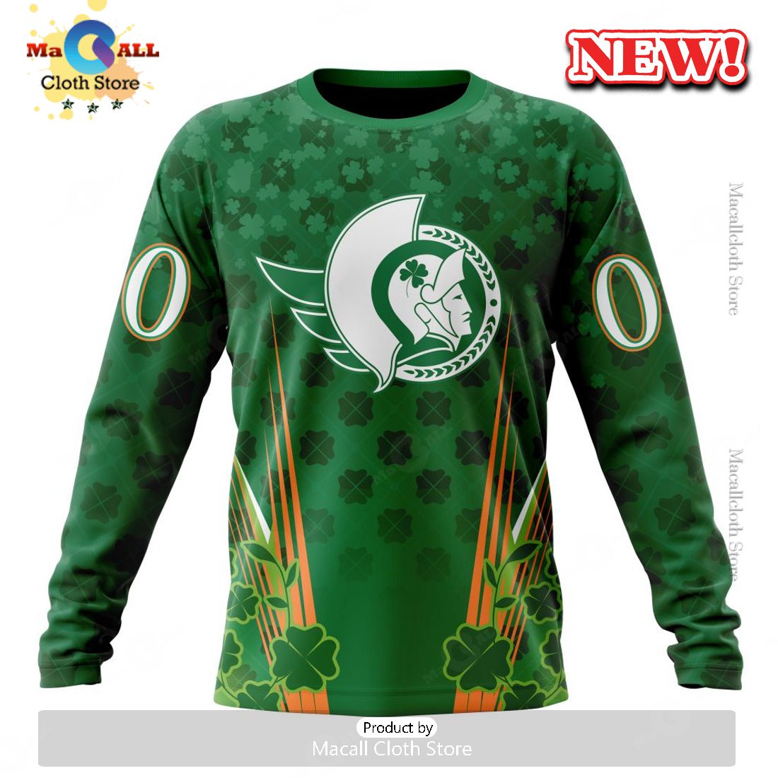 NHL Ottawa Senators Special Design For St. Patrick's Day Hoodie 3D NHL Ottawa Senators Special Design For St. Patrick's Day Hoodie 3D