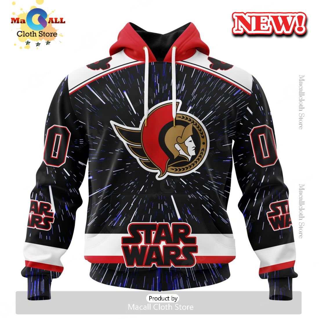 NHL Ottawa Senators Special Star Wars Design Hoodie 3D NHL Ottawa Senators Special Star Wars Design Hoodie 3D